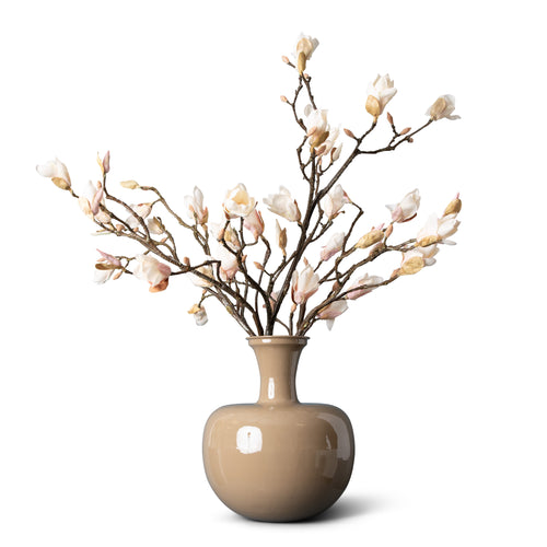Madame Fleurie zijden boeket Magnolia Magnifique - Cosy vibes  - met vaas - vtwonen shop