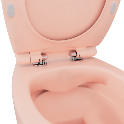 Isvea Wc Toilet Badkamer Hangend Zalm Roze Inclusief Softclose Toiletbril - vtwonen shop