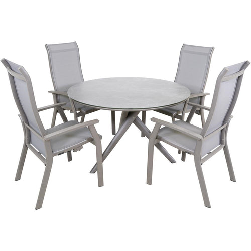 Lesli Living tuintafel Mojito - antraciet - Ø120x74cm