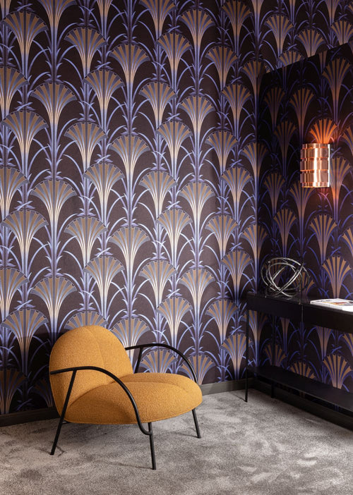 Masureel behang art deco motief zwart - 53 cm x 10.05 m - 630002 - vtwonen shop