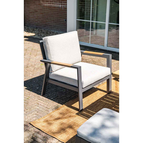 Garden Impressions lounge dining set Lissabon valley sand - 4-delig stoel-bank - vtwonen shop