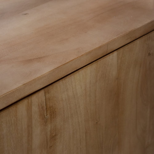 Giga Meubel Wandkast Leco - Mangohout - Naturel - 160x40x210cm - vtwonen shop