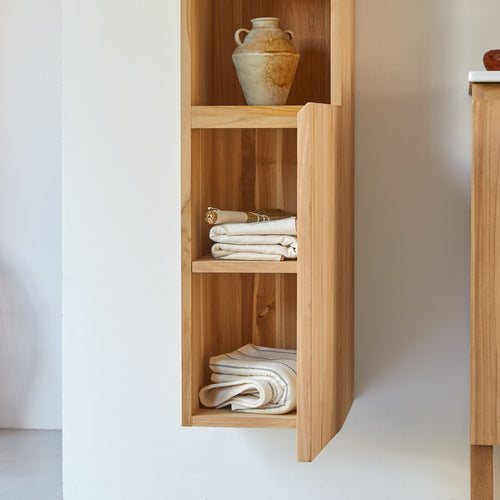 Tikamoon Massief teakhouten hangkolomkast - Naturel - vtwonen shop
