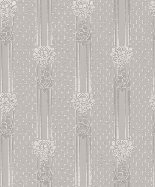 Borastapeter behang vintage bloemen in art nouveau stijl grijs - 53 cm x 10.05 m - 660081 - vtwonen shop