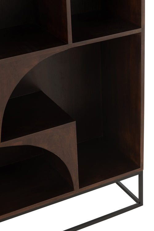 J-Line rek Mode - mango hout/mdf - bruin