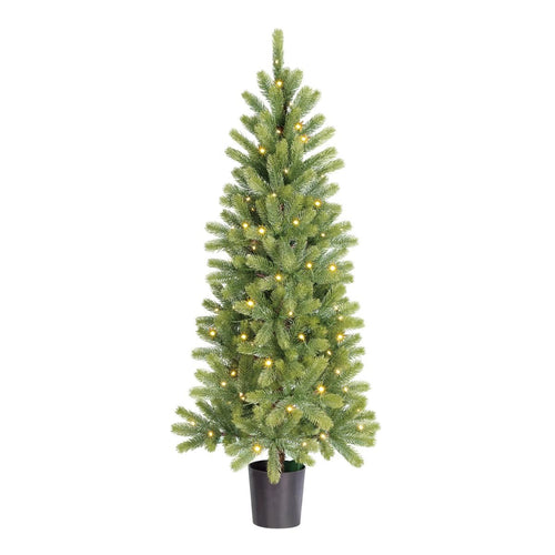 Black Box Trees Nagoya Kunstkerstboom met Verlichting H120 x Ø60 cm - Kerstboom Voor Binnen - Kunstboom met 212 PE Dennentakjes - Slank Model Ø60 cm -