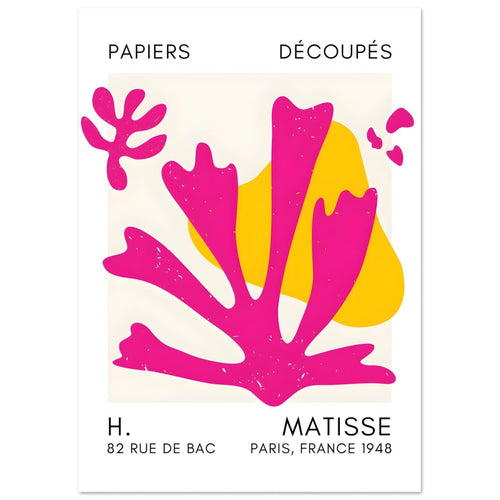 Artfulprints  Matisse – Abstract bloom pink   poster A4 21x29.7 cm - vtwonen shop