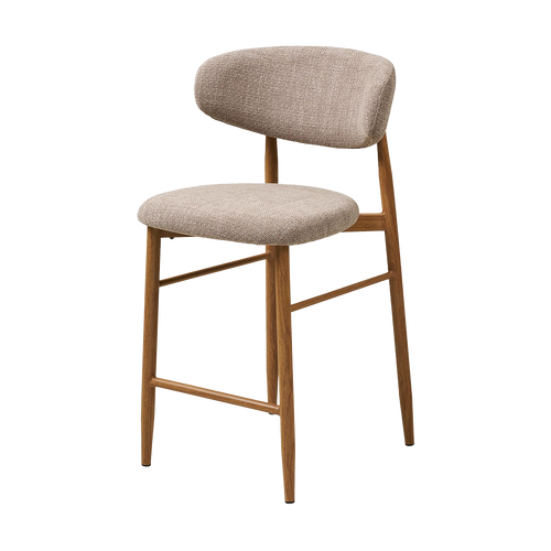 Nolon Jolien barkruk 65 cm taupe mixed  - naturel onderstel