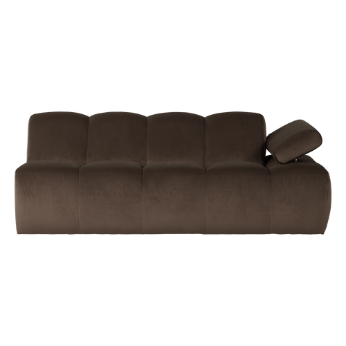 WOOOD 2-zits bank arm rechts Mojo - Velvet - Bruin - 74x204x97