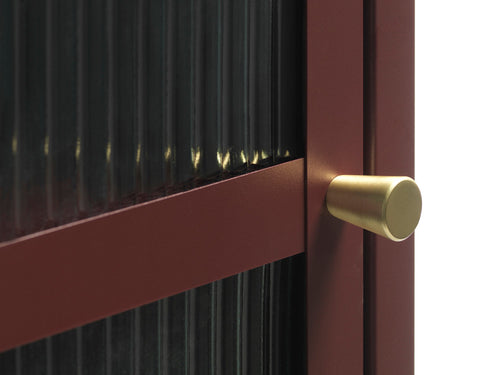 Rebellenclub Vitrinekast Omeo - 160 x 58 cm - Bordeauxrood - vtwonen shop