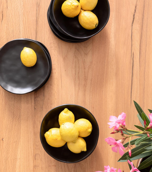 Kare Design Soepborden Organic Zwart Ø22cm (4/Set)