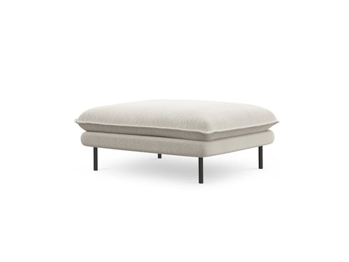 Cosmopolitan Design Poef Vienna structurele stof, lichtbeige - 73x93x43cm