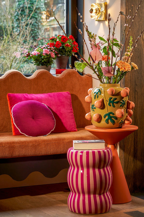 Mica Decorations Azalea Kunstplant in Bloempot Stan - H31 x Ø26 cm - Rood