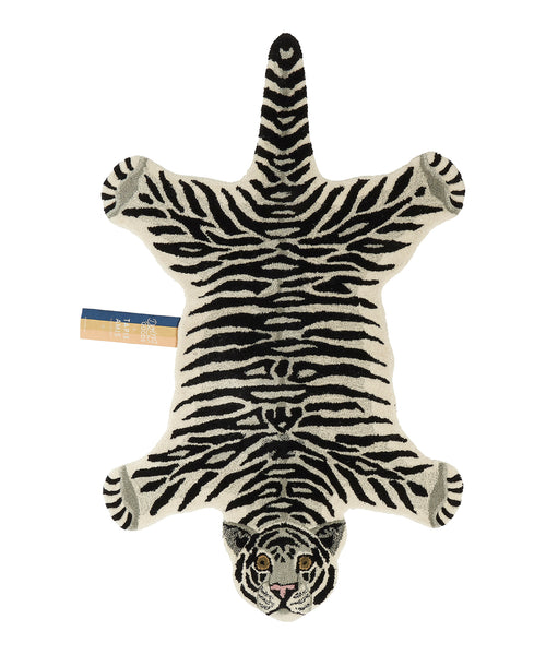 Doing Goods Snowy Tijger Vloerkleed - Groot 150 x 90 x 2 cm - 100% wol - vtwonen shop