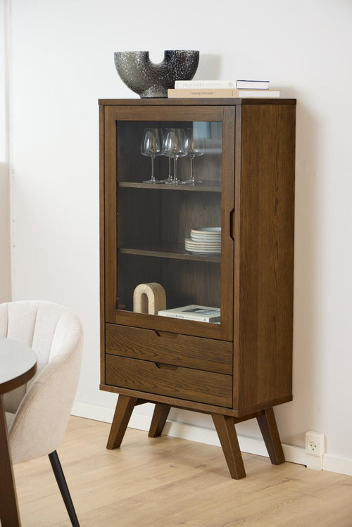 Rebellenclub Vitrinekast Mala - Donker Eiken - vtwonen shop