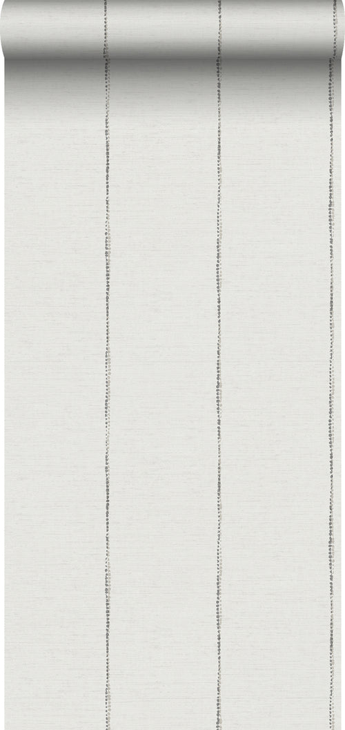 Sanders & Sanders behang geschilderde strepen donkergrijs en wit - 53 cm x 10,05 m - 640765