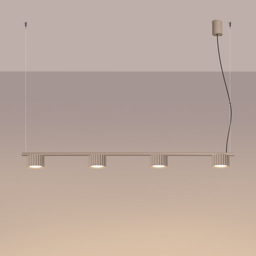 Sollux Lighting Kroonluchter AURA 4 taupe Gx53 - 122x10x208cm