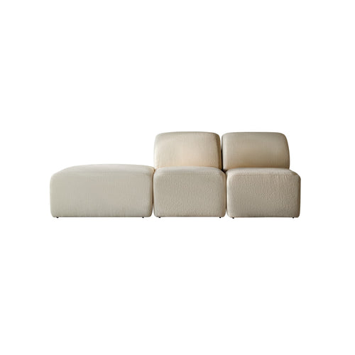 Tikamoon Modulaire bank in ecrukleurige stof, 2-zits - Beige