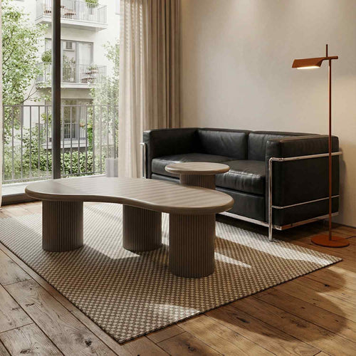 Furnhouse salontafel set Wave - Beige - Ø 50/130 cm