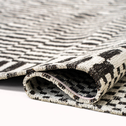 Louis De Poortere binnen & buiten machinewasbaar vloerkleed Structures Berber van 70% gerecycled PET - wit - 170x235cm
