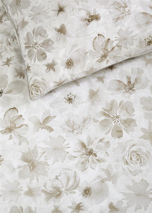 Riviera Maison dekbedovertrek Flowing Flowers - 140x200/220 cm - zand