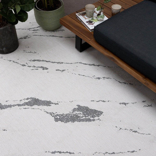Buitenkleed Marble - Grijs/wit - dubbelzijdig - EVA Interior - 160 x 230 cm