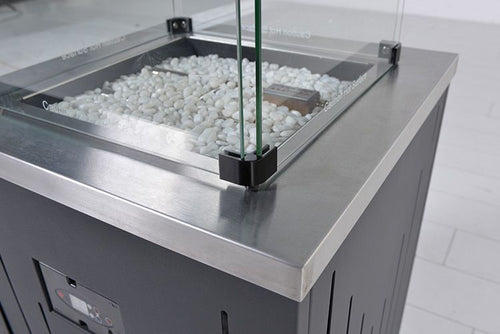 Cozy Living vuurhaard Lagos - carbon black - 51x51xH72 cm - 50 Mb