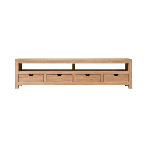 Tikamoon Massief eiken tv-meubel 200 cm - Naturel - vtwonen shop