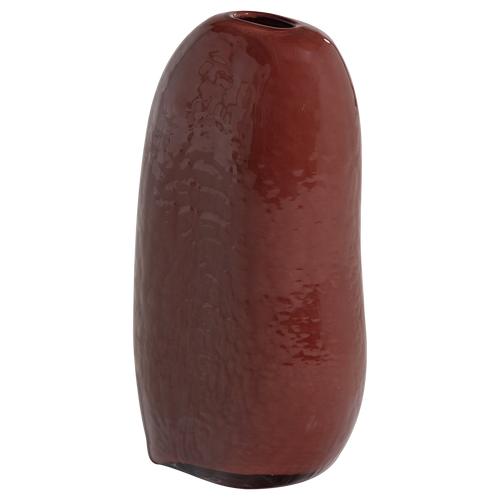 WOOOD vaas Sahil - Glas - Bruinrood - 42x23x14
