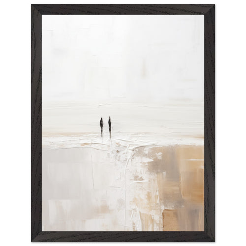 Artfulprints Poster met Lijst Abstract - Silhouettes 2   - 30x40 cm - Wit