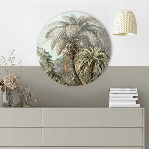 Reinders glasschilderij Palmboom - Ø 50cm