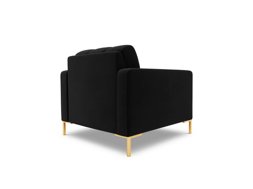Cosmopolitan Design Fauteuil Bali flueel, zwart - 96x87x75cm