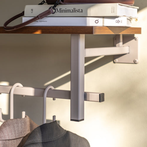 Spinder Design kapstok Simplon - Silky Taupe - Roede - Hoedenplank
