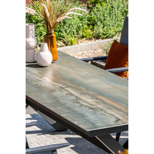 Garden Impressions Sintra tuintafel 240x100 - Rome bronze centostone 240x100 cm