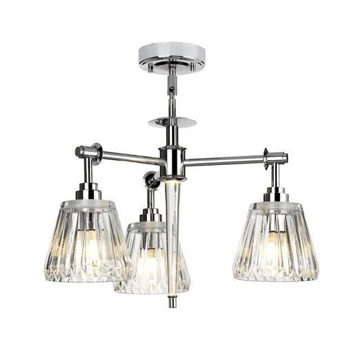Elstead Agatha - 3 Lichts Multi Arm Plafond Hanglamp Gepolijst Chroom IP44, G9