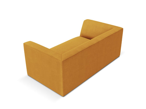 Micadoni Bank Ruby 2-zits, structurele stof, geel - 93x174x69cm
