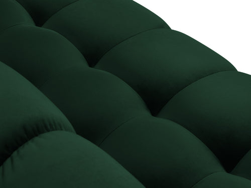 Cosmopolitan Design linker hoekbank Bali 5-zits, flueel, flessengroen - 185x293x75cm