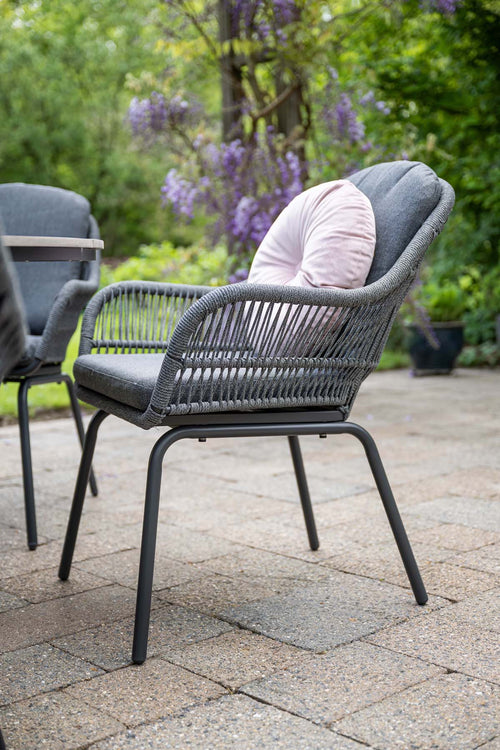 Garden Impressions Triton tuinstoelen set van 4 grijs rope