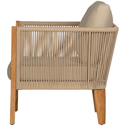 WOOOD loungestoelen San Remo - Teak - Zand - 70x88x96 - vtwonen shop