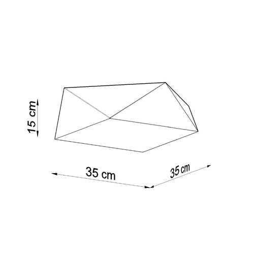 Sollux Lighting Plafondlamp HEXA 35 zilver - 35x35x15cm