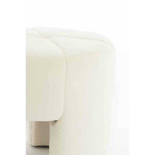 Light & Living poef Batoemi - wit - Ø51cm