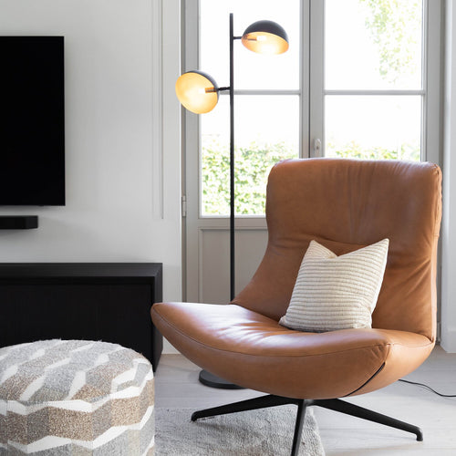 Atmooz vloerlamp Balade - goud - 30 x 55 x H 160 cm - G9