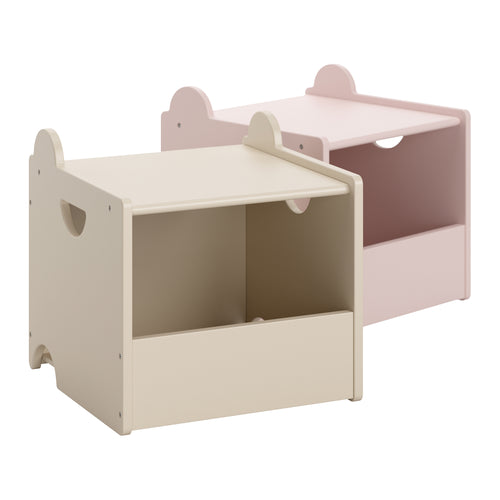 Petite Amélie SET VAN 2 STAPELBARE SPEELGOEDKISTEN - MDF - roze