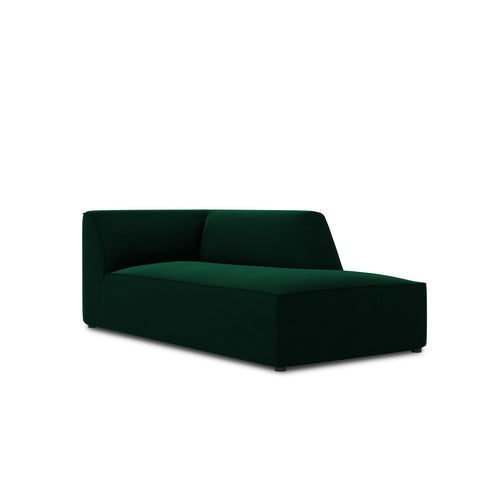 Cosmopolitan Design - Ligstoel rechts Siena flueel flessengroen - 181x93x69cm