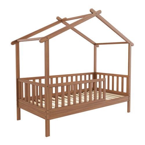 Petite Amélie Huisbed Maison - Peuterbed 80x160 cm - Bedhuisje - Walnoot - vtwonen shop