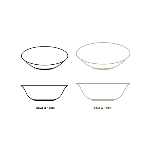 vtwonen - Kommen - Mat Zwart - 15 cm - Set van 6