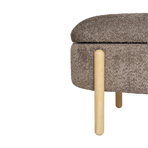 Artichok Dieks Bouclé Bankje Met Opbergruimte - Bruin - vtwonen shop