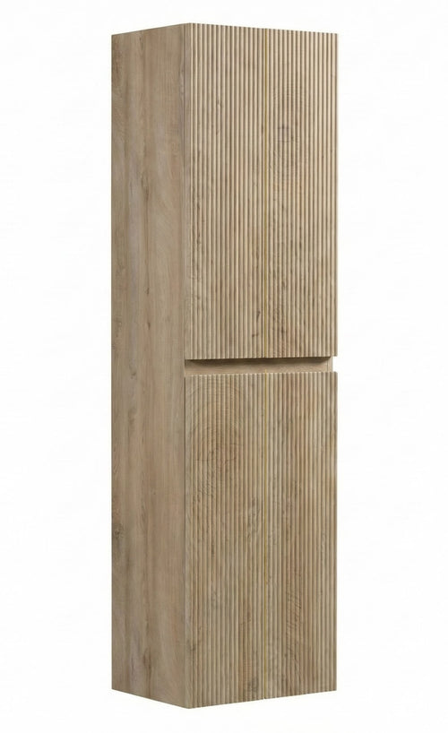 Badplaats Badkamermeubel Thermis 60 cm – Licht Eiken – Badmeubel met Kolomkast
