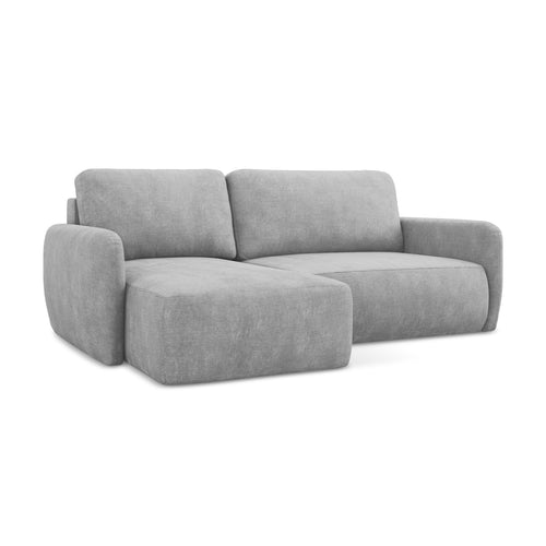 LaMiaSofa hoekbank links Corle - chenille stof - lichtgrijs - 207x148x86