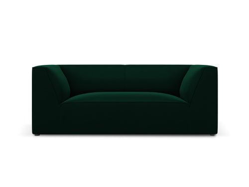 Micadoni Bank Ruby 2-zits, flueel, flessengroen - 93x174x69cm
